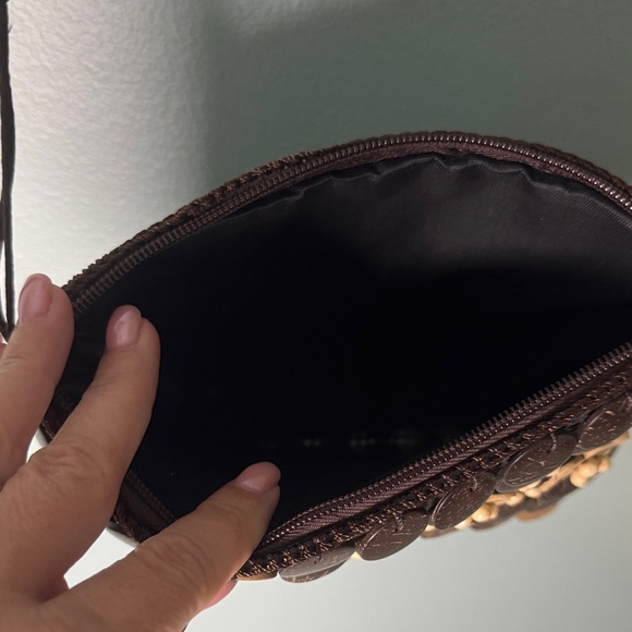 Brown Floral Accent Crossbody Bag - Picture 2 of 8